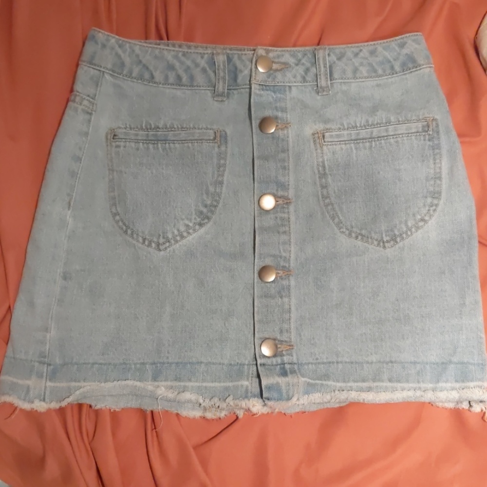 Jean mini skirt
